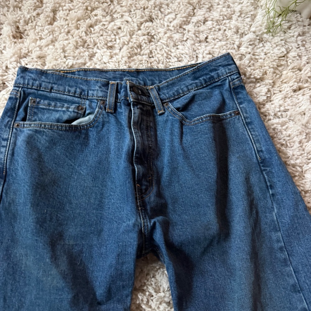 Levi's Levi's Dark thick, dark blue sturdy Blue Denim Jeans mom jeans with sturd - Picture 7 of 10